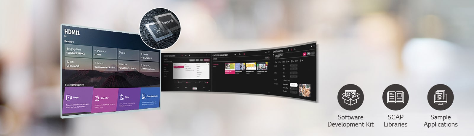 A number of tasks that can be done simultaneously are easily arranged through the webOS platform.