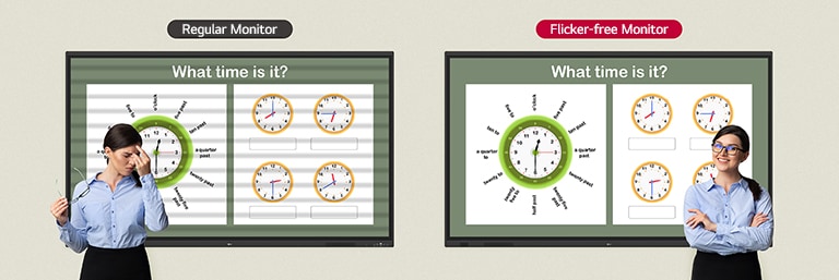 Thanks to the LG digital board's flicker-free function, even if users look at the screen for a long time, they can use the device with more comfort.