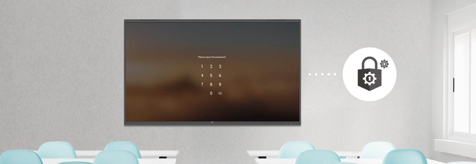 The Screen Lock function allows users to lock and unlock the screen.