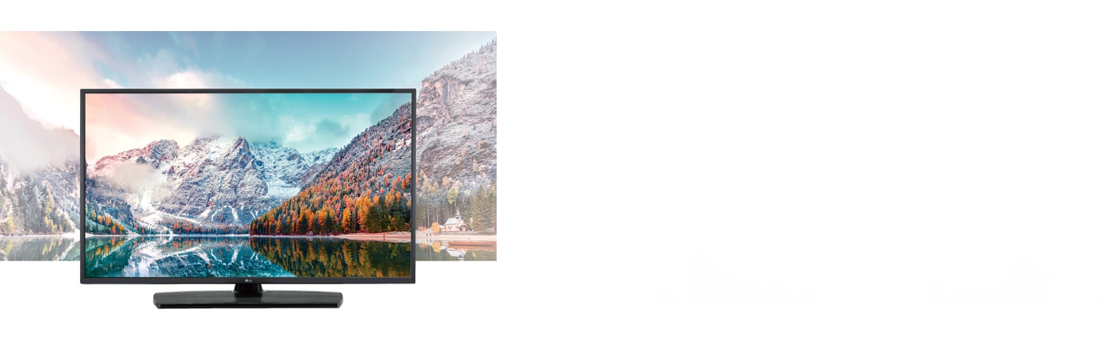 The TV screen’s scenery is vivid showing lots of detail.