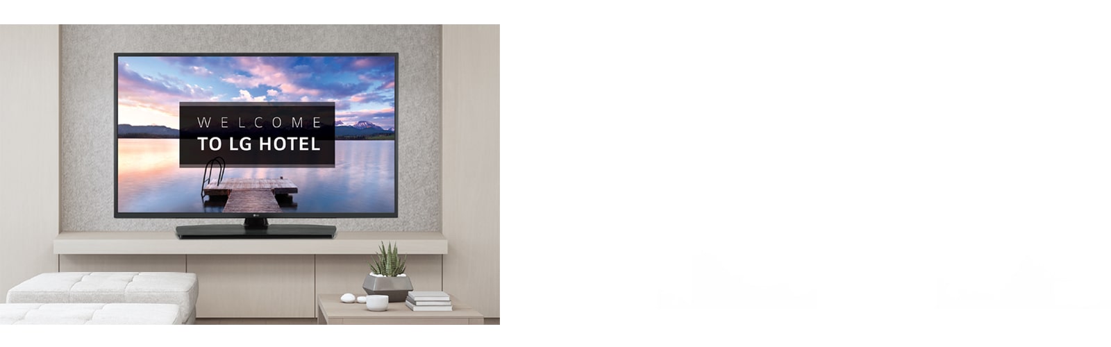 A TV is screening greeting messages with images.