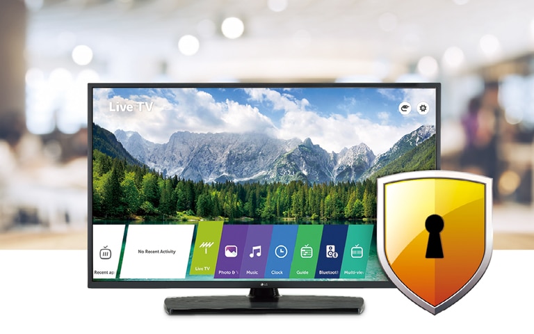 TVs with Lock Mode are installed in public places.