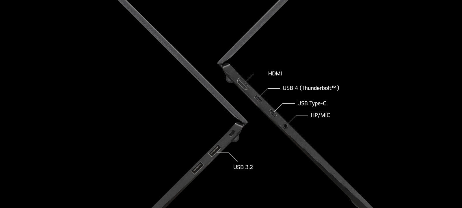 multi ports-hdmi-USB Type-C-Thunderbolt™.	