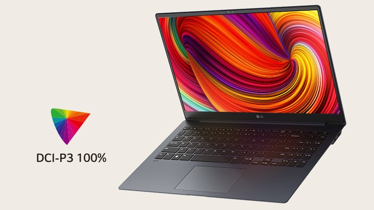 The OLED’s 100% DCI-P3 wide color gamut.	