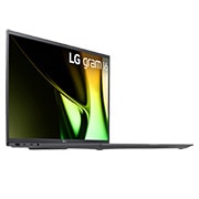 LG gram 16” | Ultra-lightweight | 16:10 Anti-glare IPS display | Intel® Core™ Ultra 7 Processor, +30 degree side view and cover open, 16Z90S, thumbnail 6