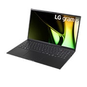 LG gram 15” | Ultra-lightweight | FHD Anti-glare IPS display | Intel® Core™ Ultra 7 Processor, -30 degree side view and cover open, 15Z90S, thumbnail 4