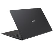 LG gram 15” | Ultra-lightweight | FHD Anti-glare IPS display | Intel® Core™ Ultra 7 Processor, +30 degree rear view and cover half open, 15Z90S, thumbnail 8