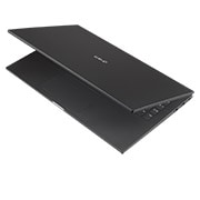 LG gram 15” | Ultra-lightweight | FHD Anti-glare IPS display | Intel® Core™ Ultra 7 Processor, -30  degree side view and cover half open, 15Z90S, thumbnail 9