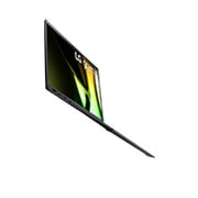 LG gram 15” | Ultra-lightweight | FHD Anti-glare IPS display | Intel® Core™ Ultra 7 Processor, Left side view with low angle and cover open, 15Z90S, thumbnail 17