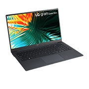 LG gram SuperSlim 15.6'' | Ultra-slim & Ultra-light | FHD OLED display | Intel® Core™ Ultra 7 Processor, +30 degree side view and cover open, 15Z90ST, thumbnail 3