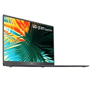 LG gram SuperSlim 15.6'' | Ultra-slim & Ultra-light | FHD OLED display | Intel® Core™ Ultra 7 Processor, +30 degree side view and cover open, 15Z90ST, thumbnail 6