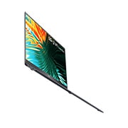 LG gram SuperSlim 15.6'' | Ultra-slim & Ultra-light | FHD OLED display | Intel® Core™ Ultra 7 Processor, Left side view with low angle and cover open, 15Z90ST, thumbnail 14