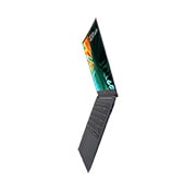 LG gram SuperSlim 15.6'' | Ultra-slim & Ultra-light | FHD OLED display | Intel® Core™ Ultra 7 Processor, Right side view with the cover fully open, 15Z90ST, thumbnail 16