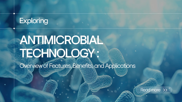 Bacteria and microbial floating on blue background.