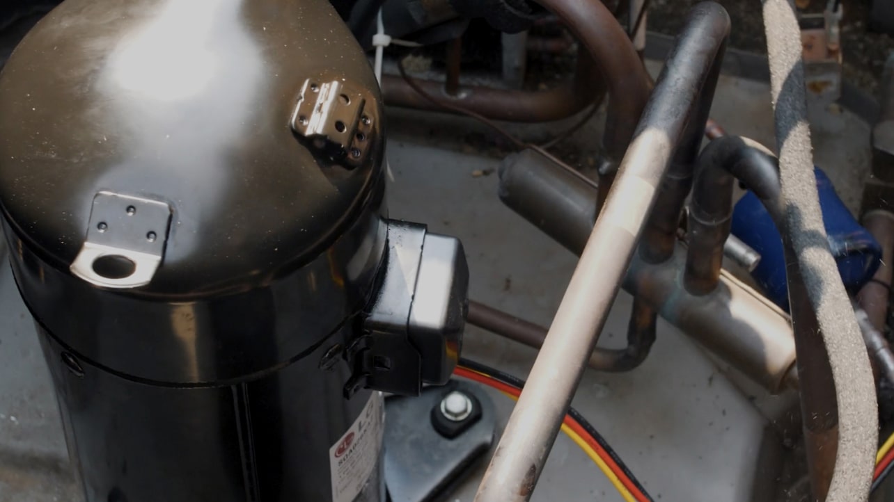 A video explaining detailed process of drop-in replacement of an LG scroll compressor.