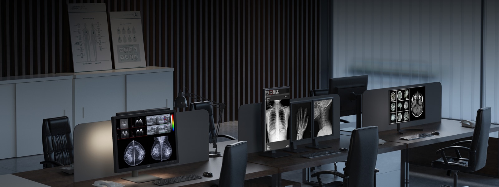 digital showroom where medical displays can be seen