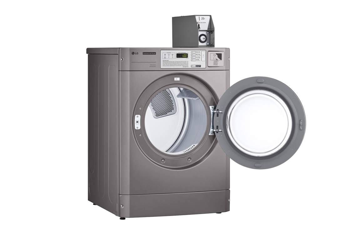 LG 7.3 cu.ft Standard Capacity Dryer, -15 degree side open view, GIANT DRYER, thumbnail 4