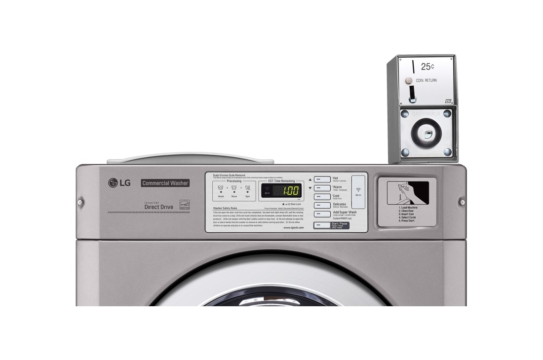 LG 3.7 cu.ft Standard Capacity Front load Washer, Top part and controller top view, GIANT WASHER, thumbnail 8