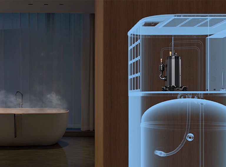 LG Compressor and motor in Heating Soltions KV