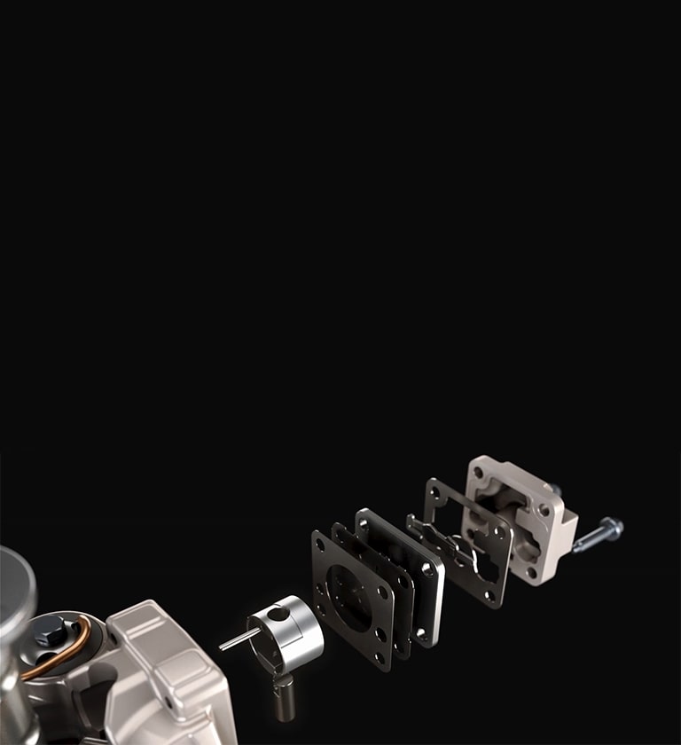 The Parts of a Reciprocating Compressor with Texts