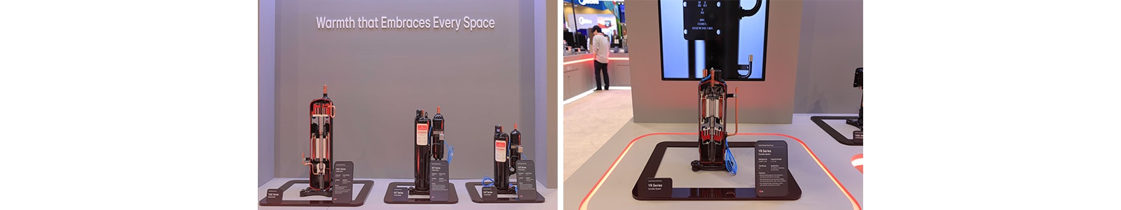 The images show the new CCHP Compressor lineup with the details displayed on the side of each compressor.