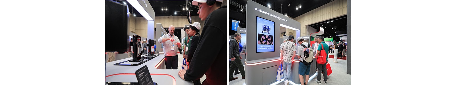 The images show the visitors listening to the explanation of the products and also taking a look at the LG innovations.