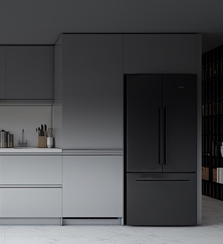 A Kitchen with a Refrigerator