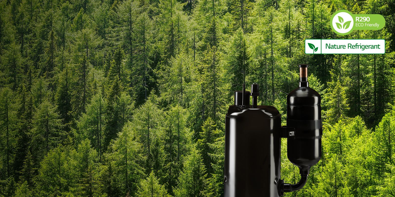 This is an image of a rotary product with a scenary of forest background.