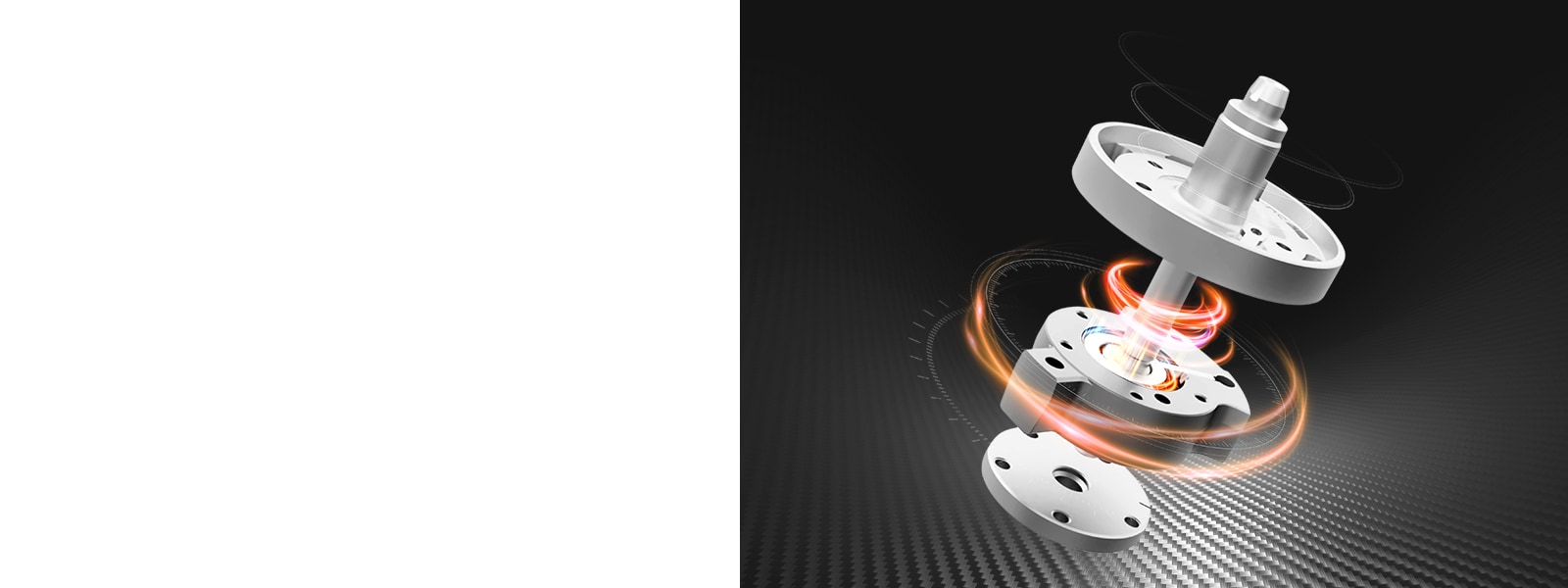 An image showcasing the key components of an LG Fixed Speed Rotary Compressor, designed for efficient compression at a constant speed.