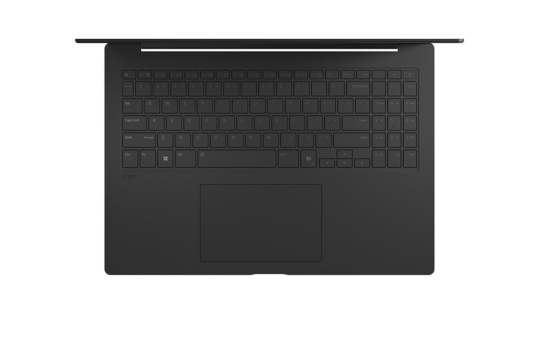 LG gram Pro 16'' | Lightweight 32GB RAM Intel® Core™ Ultra Processor Laptop | Windows 11 Pro, gram Hybrid AI, Copilot, LG gram Link, 16:10 OLED display, Top-down view of keyboard, 16Z90TP, thumbnail 7