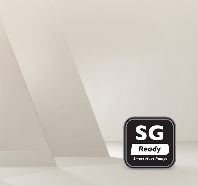 SG Ready badge displayed with a note indicating compatibility across all LG Heat Pump Water Heater models.