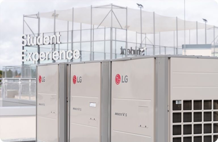 LG Multi V 5 HVAC units installed at Student Experience Madrid Pozuelo Residence.