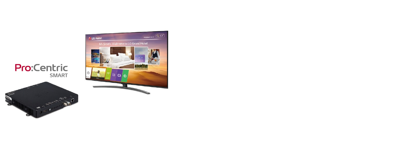 The image shows that Pro:Centric SMART help you optimize hospital services for hotel brand and guest.