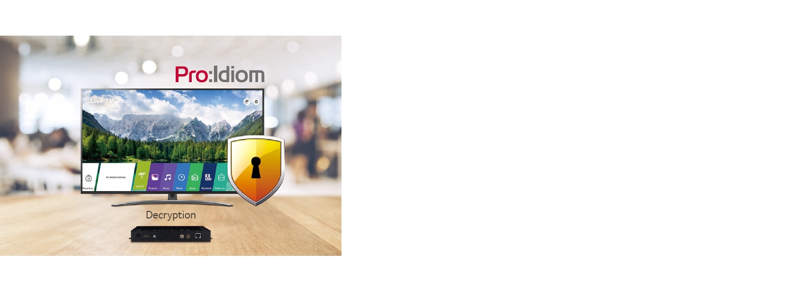 STB-6500 decrypts and unlocks access to premium content through embedded Pro:Idiom technology.