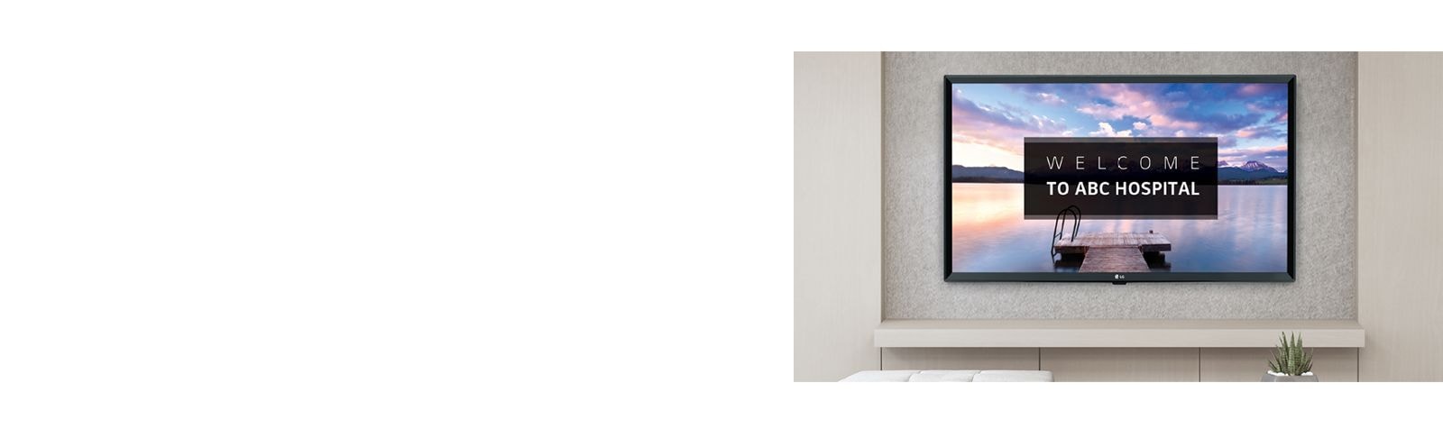 A TV is screening greeting messages with images.