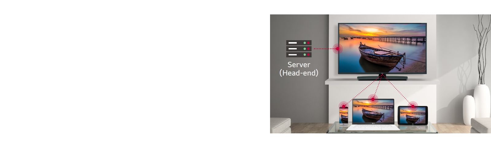 With the TV’s SoftAP function, connect other devices such as mobile phones, laptops, and tablets.