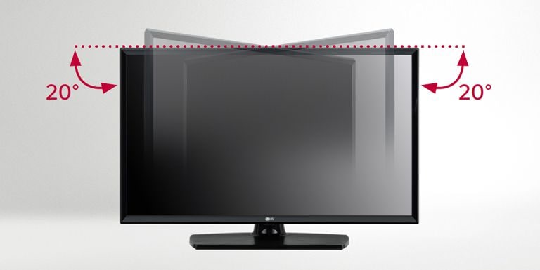 Due to the commercial grade stand, the LN340H can swivel 20 degrees in both directions.