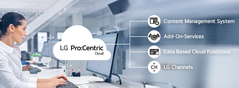 The woman is working through Pro:Centric Cloud.