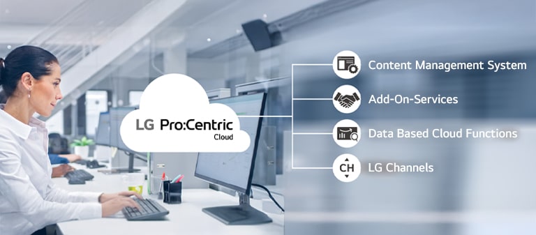 The woman is working through Pro:Centric Cloud.