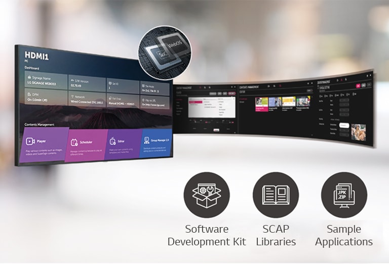 This image show that several tasks can be done at the same time with the intuitive GUI. 