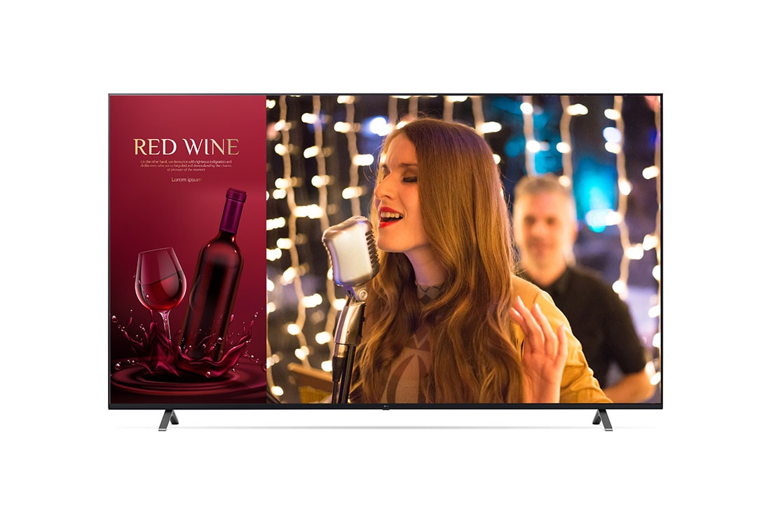 LG UHD TV Signage, Front view with infill image, 75UR640S (EU)
