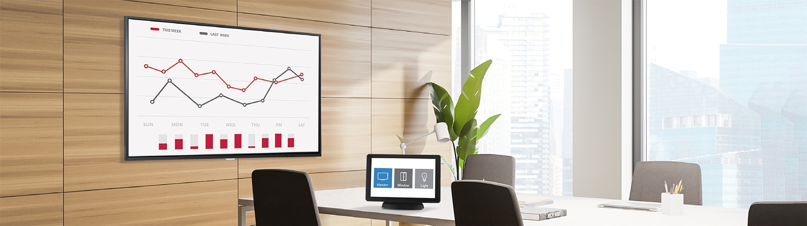 The AV control system helps users control the ML5K.