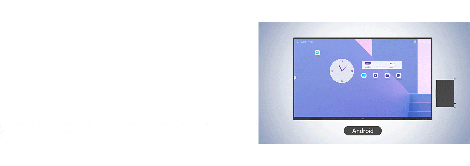 If LG OPS Player is installed, Windows and Android can be used alternatively.