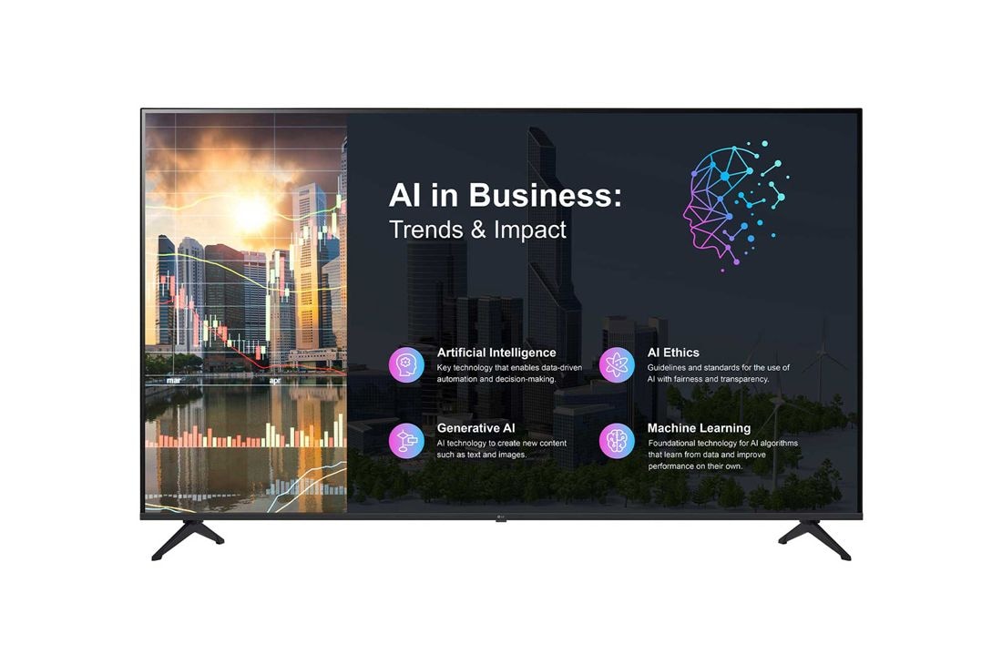 LG UHD TV Signage, Front view with infill image, 86PK640S (EU/CIS)