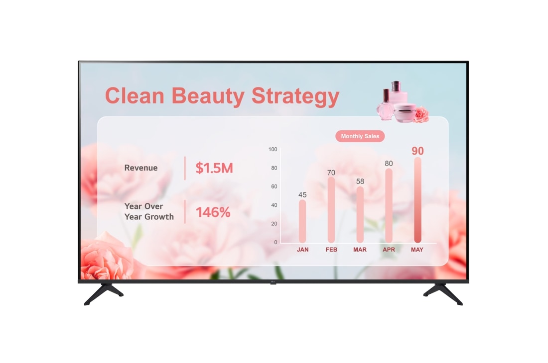 LG UHD TV Signage, Front view with infill image, 86PK340S(EU)