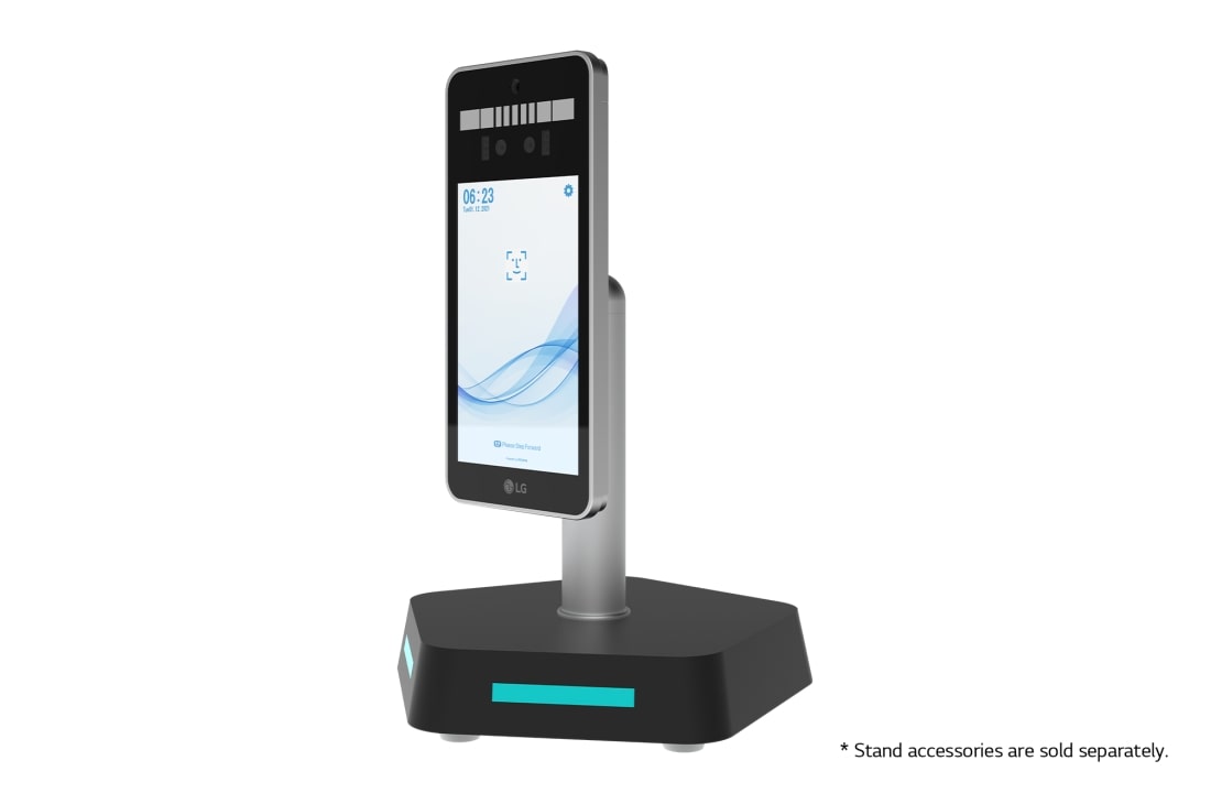 LG Thermal Sensing Terminal, -45 degree side view with table stand (* Stand accessories are sold separately.) , 8KC5PJ, thumbnail 3