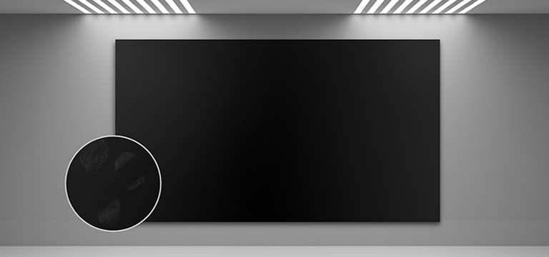 A smooth-surfaced large screen is installed on the wall.