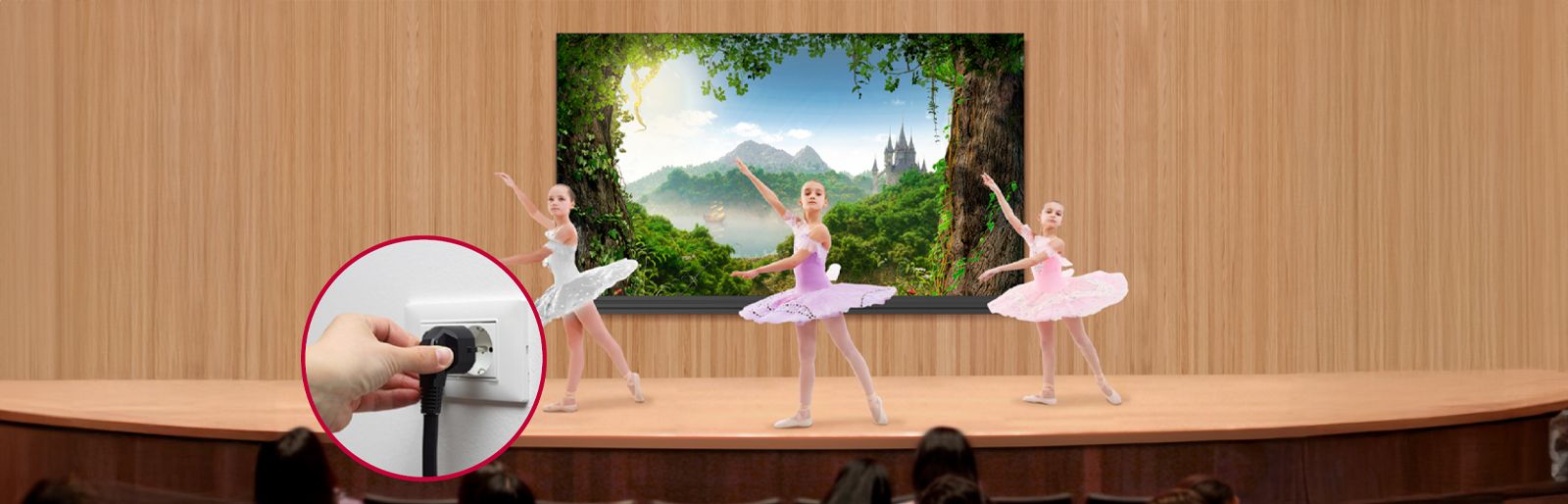 To describe that the LABB can be simply connected to a power supply, it shows the power connection part.