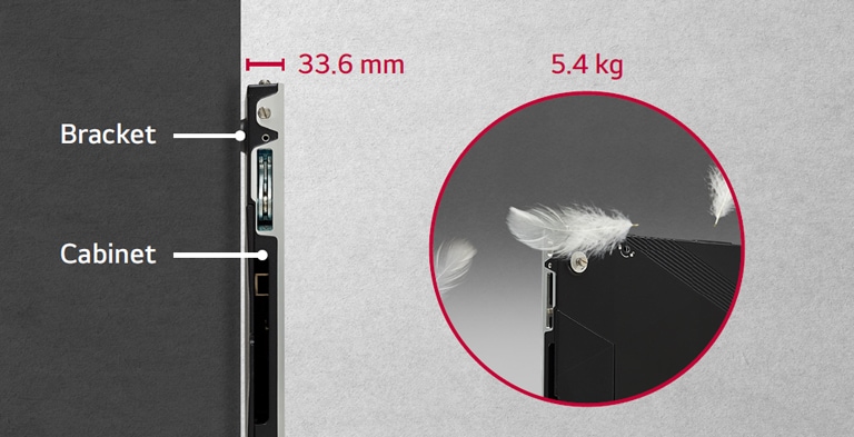 The LSCD series cabinet is designed with an ultra-slim depth and a lightweight build.