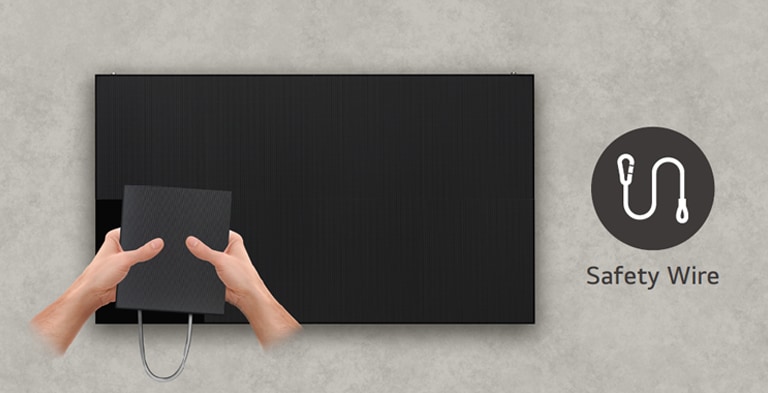 The LSCD series is securely installed using safety wires attached to the wire holders on the back of the module.